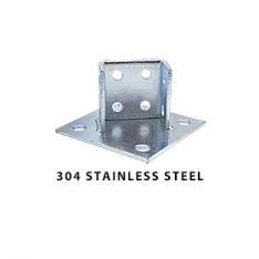 12-Hole Post Base Comb. Strut Tall Clevis, 304 Stainless Steel