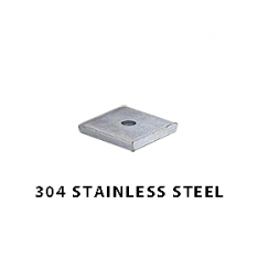 5/16" x 11/32" 304 Stainless Steel Flat Square Washer