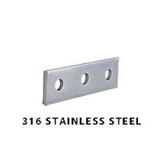 316 Stainless Steel 3-Hole Splice Plate