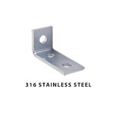 316 Stainless Steel 3-Hole End Connector