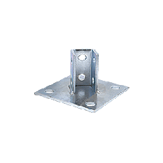 10-Hole Post Base Single Strut Tall Clevis, Electro-Galvanized